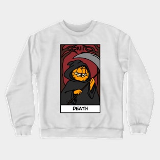 the death tarot card but it's garfield Crewneck Sweatshirt